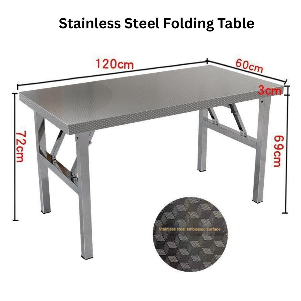 Shopping Stainless Steel Folding Table Portable Commercial Night Market ...