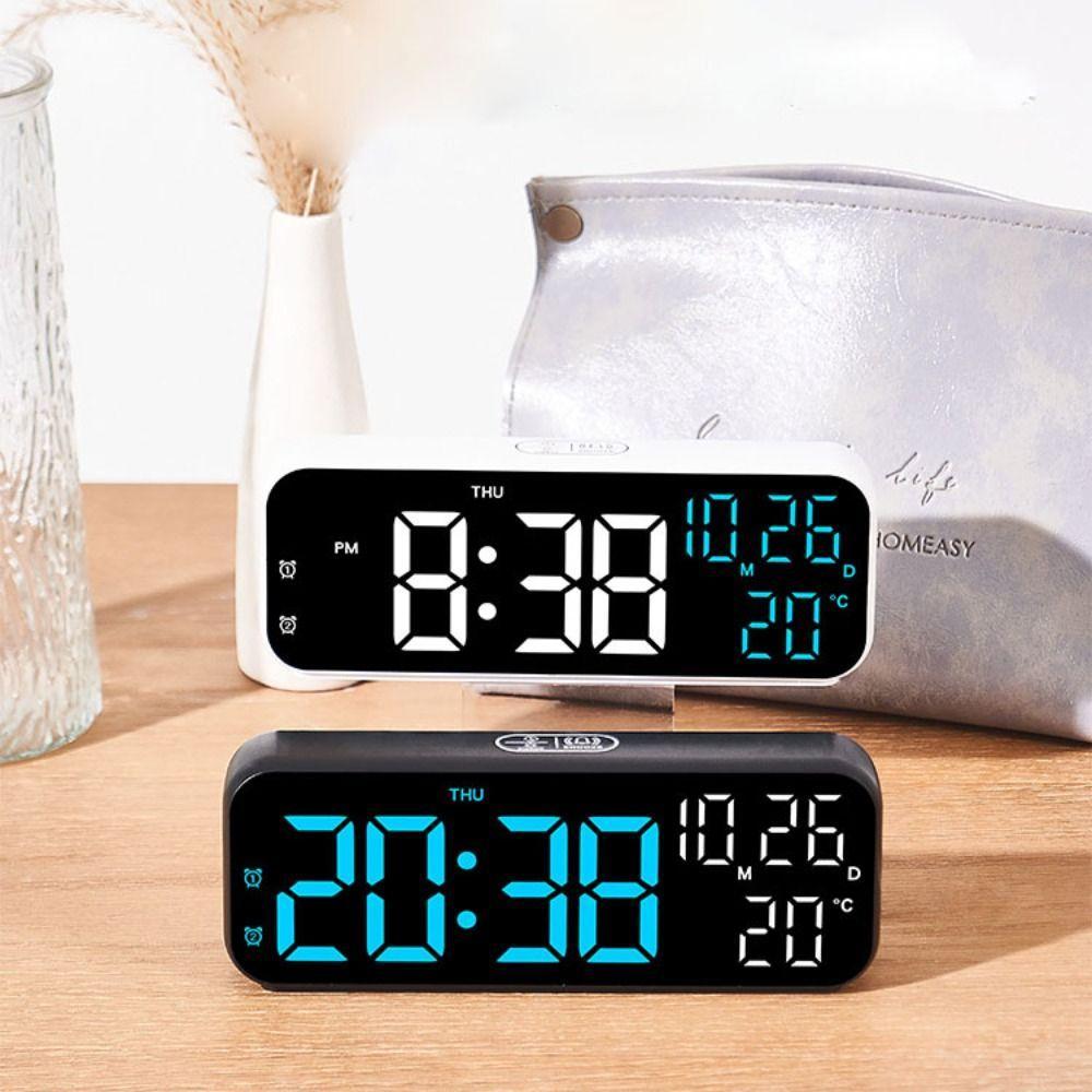 HL-FUTU Electronic Clock, Backlight 12/24H Digital LED Clocks, Multi ...