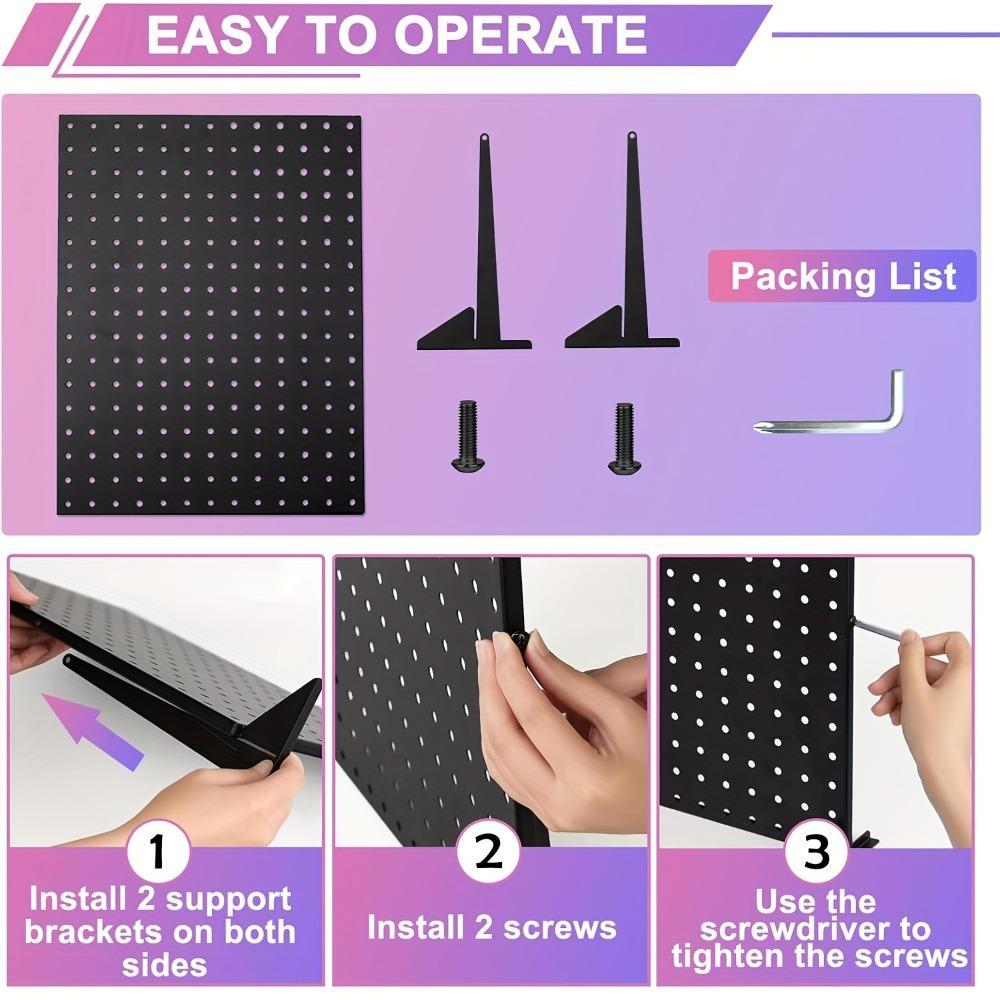 MIQUEL Pegboard Display Stand, Metal With 12 Peg Hooks Jewelry Display ...