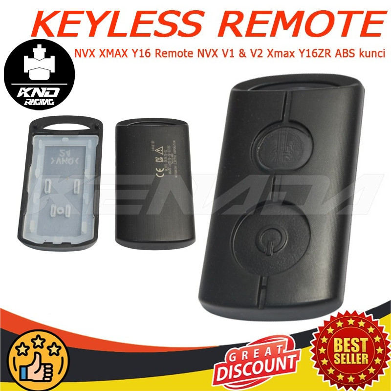 KEYLESS REMOTE NVX XMAX Y16 Remote NVX V1 & V2 Xmax Y16ZR ABS kunci NEW ...