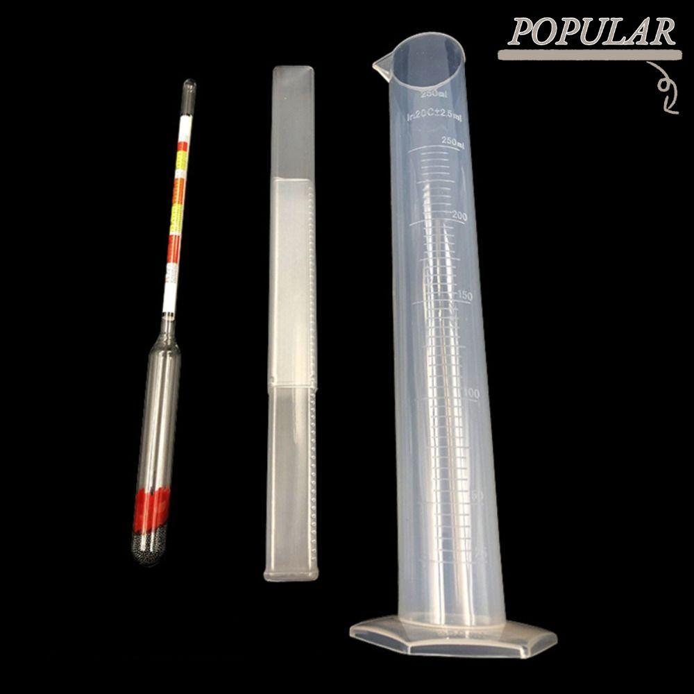 POP 3Pcs Home Triple Scale Hydrometer, Test Jar Kit with Storage Bag ...