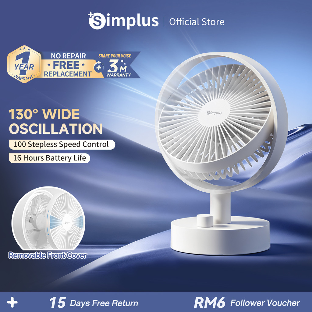 Simplus Mini Desktop Fan | Portable Fan | Stepless Speed Control | Wide ...