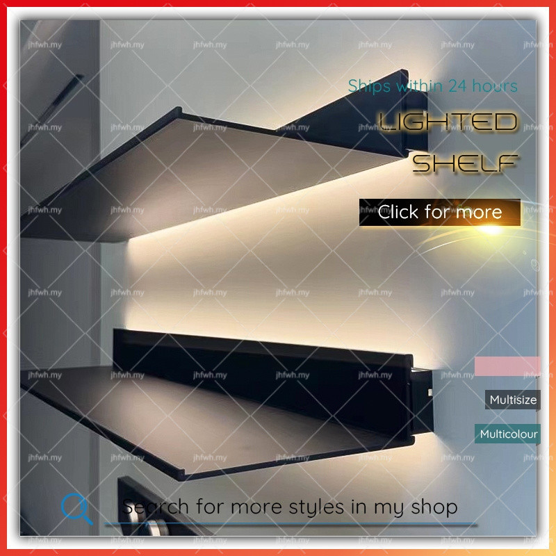 Luminous Led Light Activity Shelf Rack Shelf Wall-Mounted Bookshelf ...