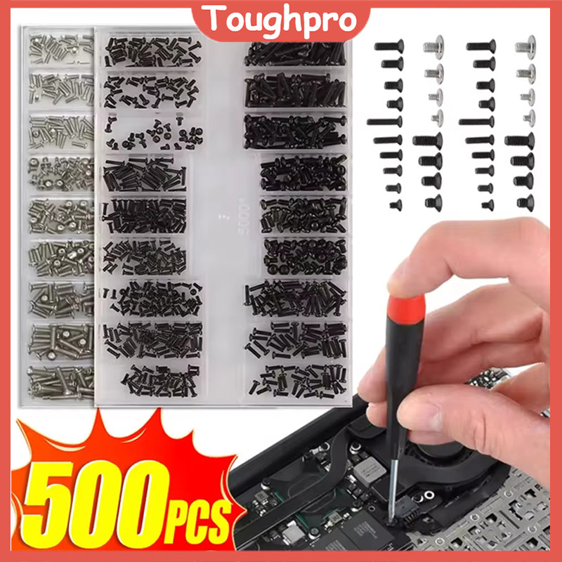 500 Pcs M2 M2.5 M3 Laptop Notebook Computer Screws Kit Flat Head Screws ...