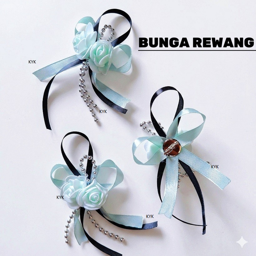 30/50pcs Bunga Rewang VIP Events Handmade Flowers Corsage Pin Rozet ...