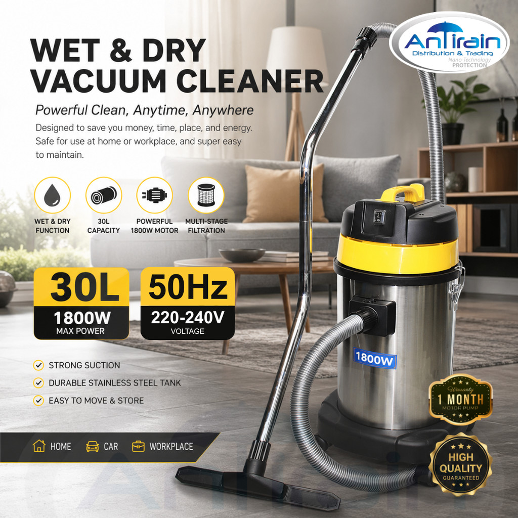WET & DRY VACUUM CLEANER 30L (POWERFUL AND VERSATILE CLEANING SOLUTION ...