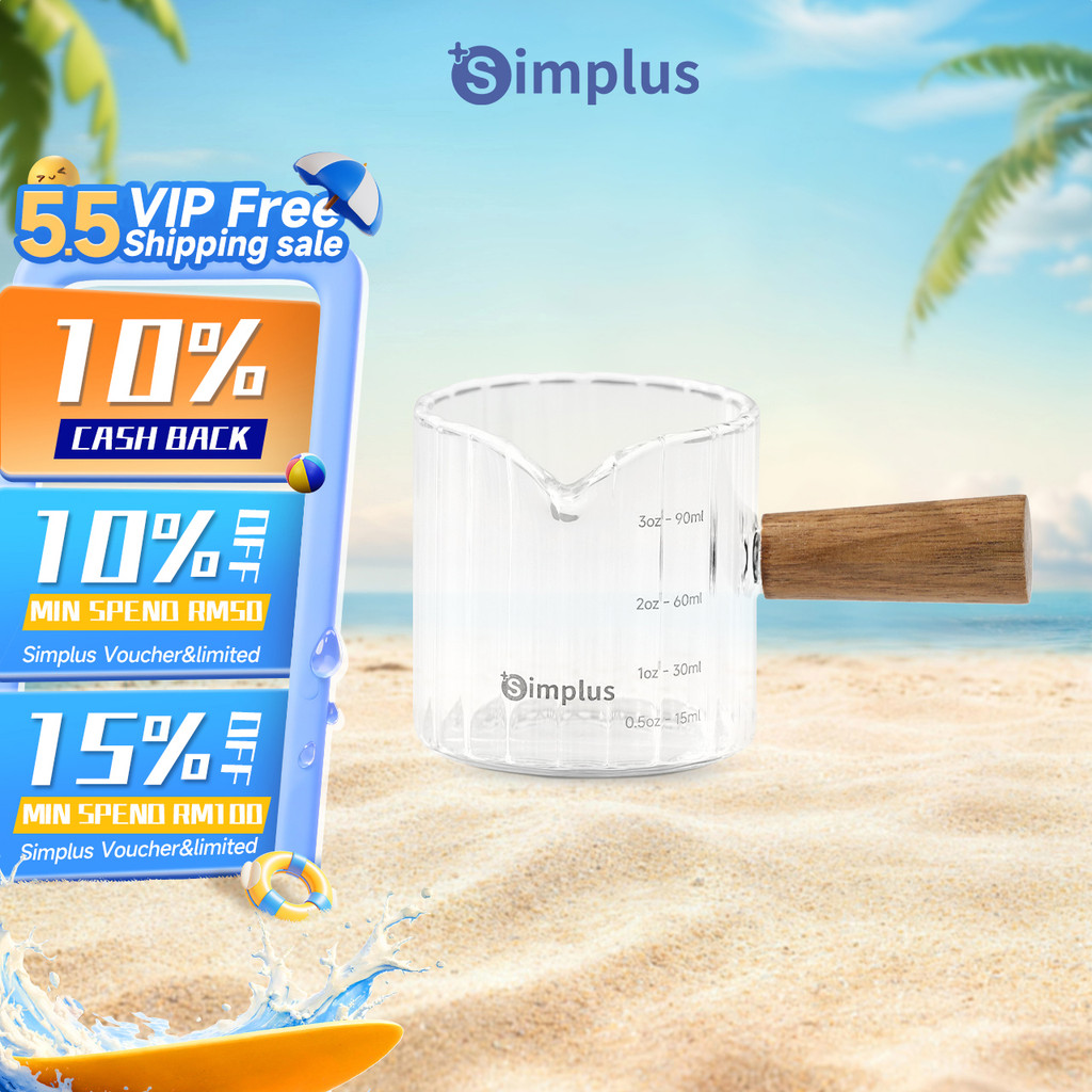 Simplus Espresso Shot Glass丨90mL丨Measuring Cup丨Coffee Cup丨High ...