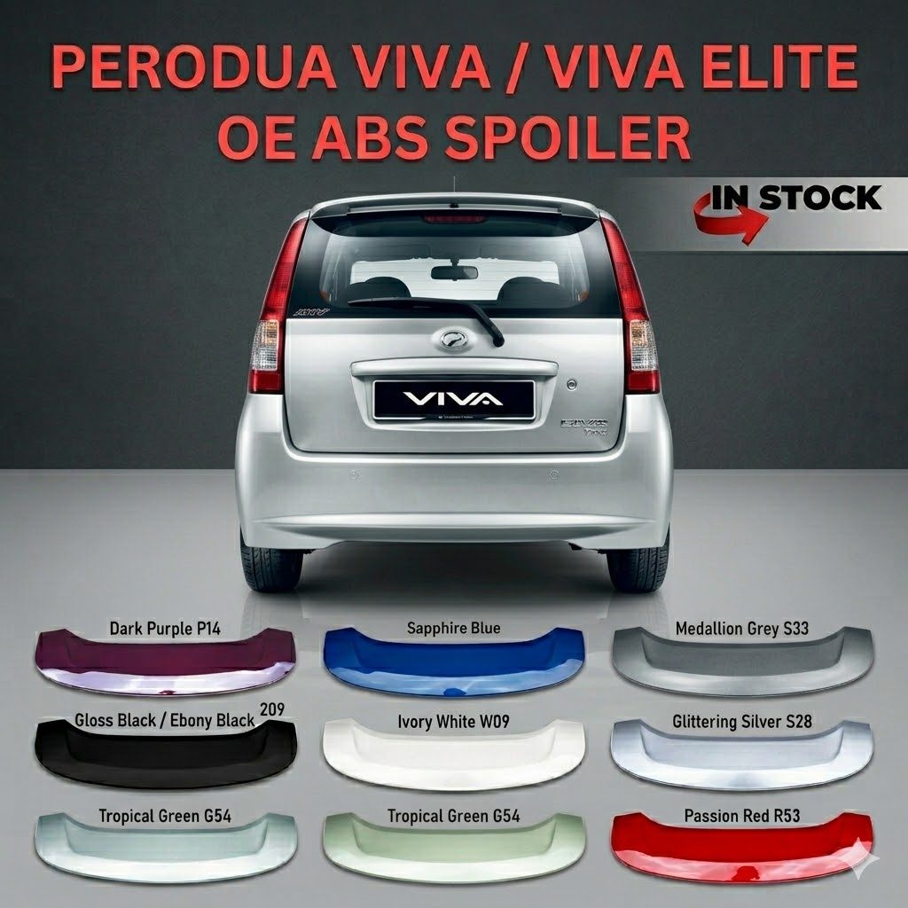 PERODUA VIVA OE 2007-2014 ABS REAR CAR SPOILER & 3M TAPE PROMOTER ...