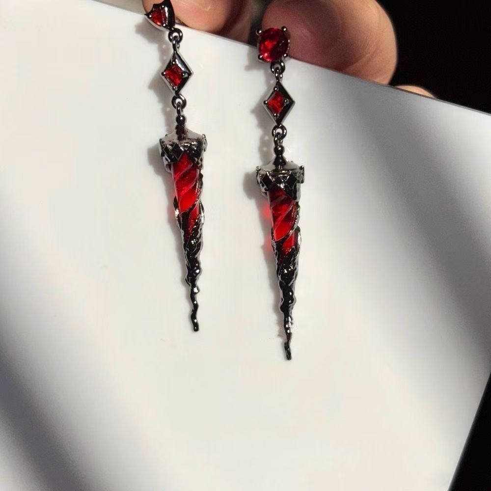 秦彻龙彻魔女耳饰恋与深空游戏动漫重工耳钉耳夹耳环Qin Che Long Che Witch Earrings Love and Deep ...