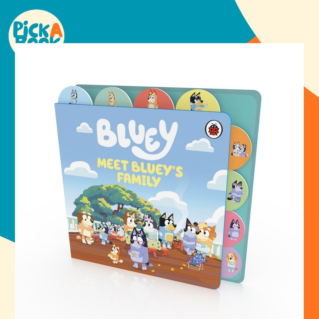 [100% Original Books] - Bluey: Meet Bluey's Family: Tabbed Board Book ...
