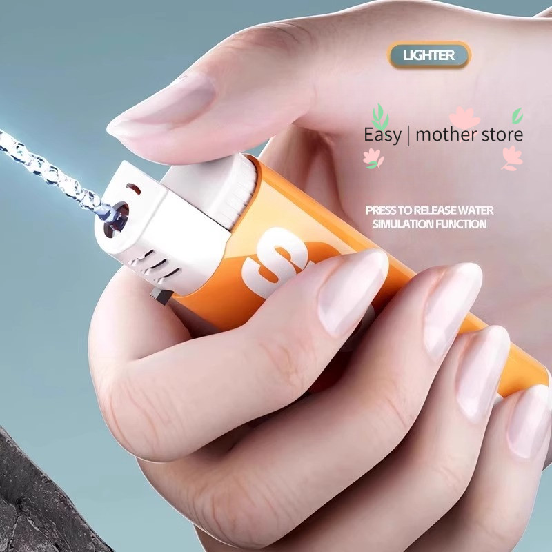 Water Spray Gun Toy Lighter with Water Pump Spoof Girlfriend Adult Rare ...