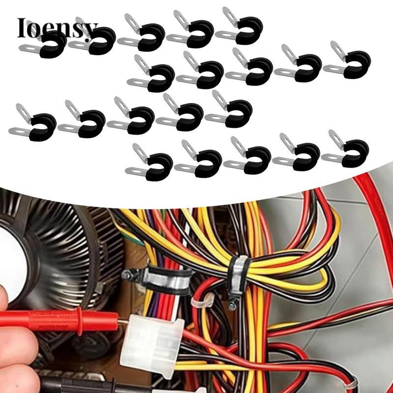 [Ioensy] 20 Pcs 304 Stainless Steel Cable Management Pipe Clamps for ...