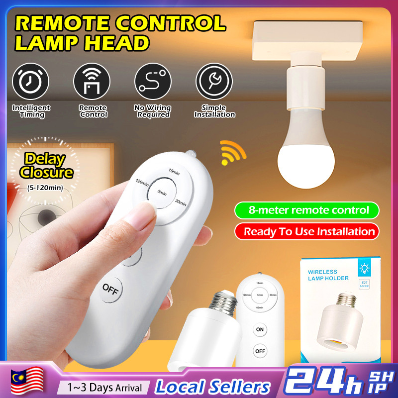 Smart Light Bulb Adapter E27 Wireless Remote Control Smart Timer Switch ...