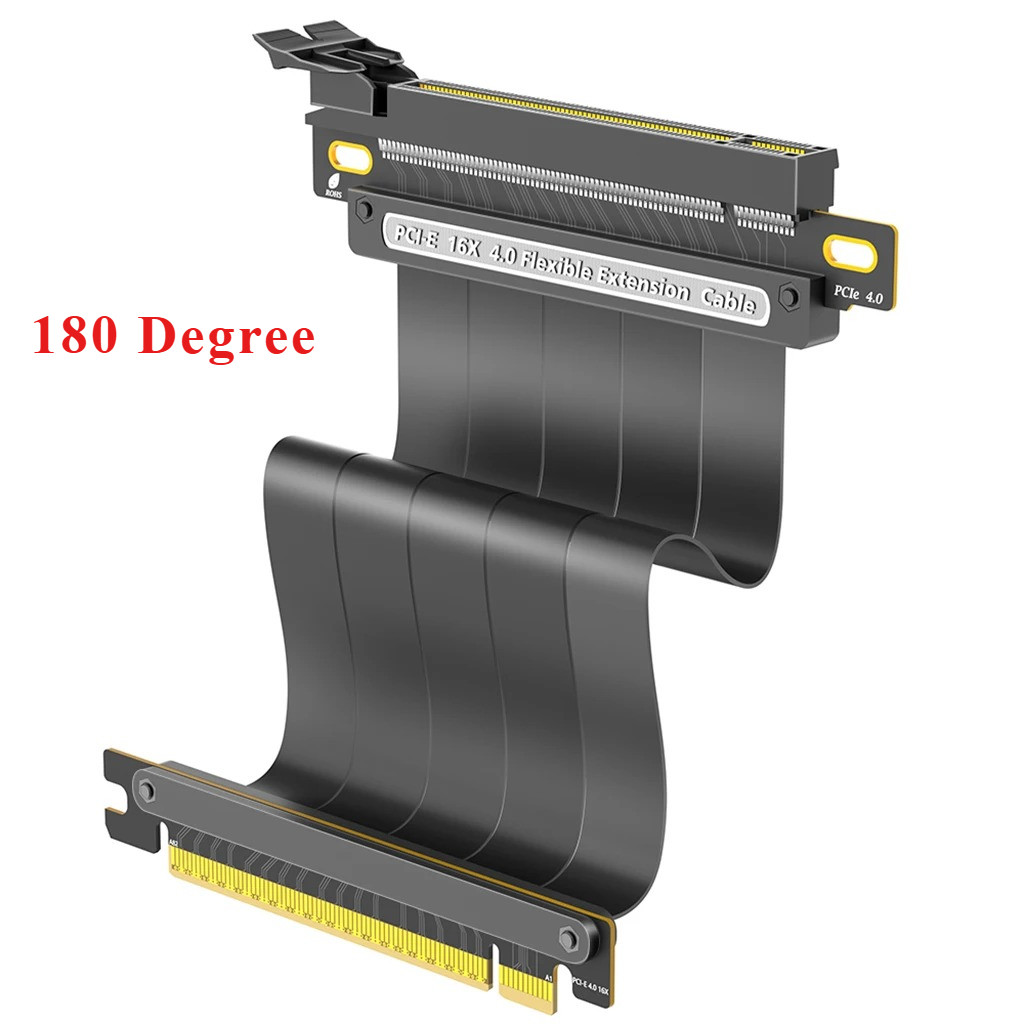 JMT PCI-E 4.0 Gen4 Extension Cable 64Gbps Silver Plated Riser Cable For ...