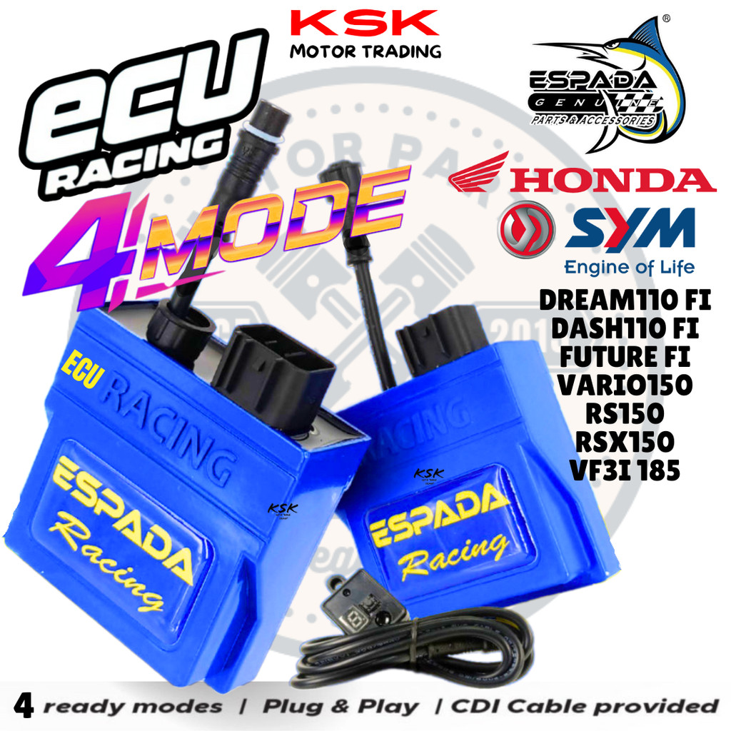Espada ECU CDI Unit Racing 4 Mode Timing Kuda Letup Plug & Play ...