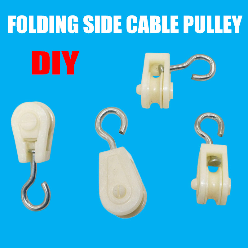 10Pcs Folding Side Cable Pulley Hoisting Pulley Nylon Wire Rope Crane ...