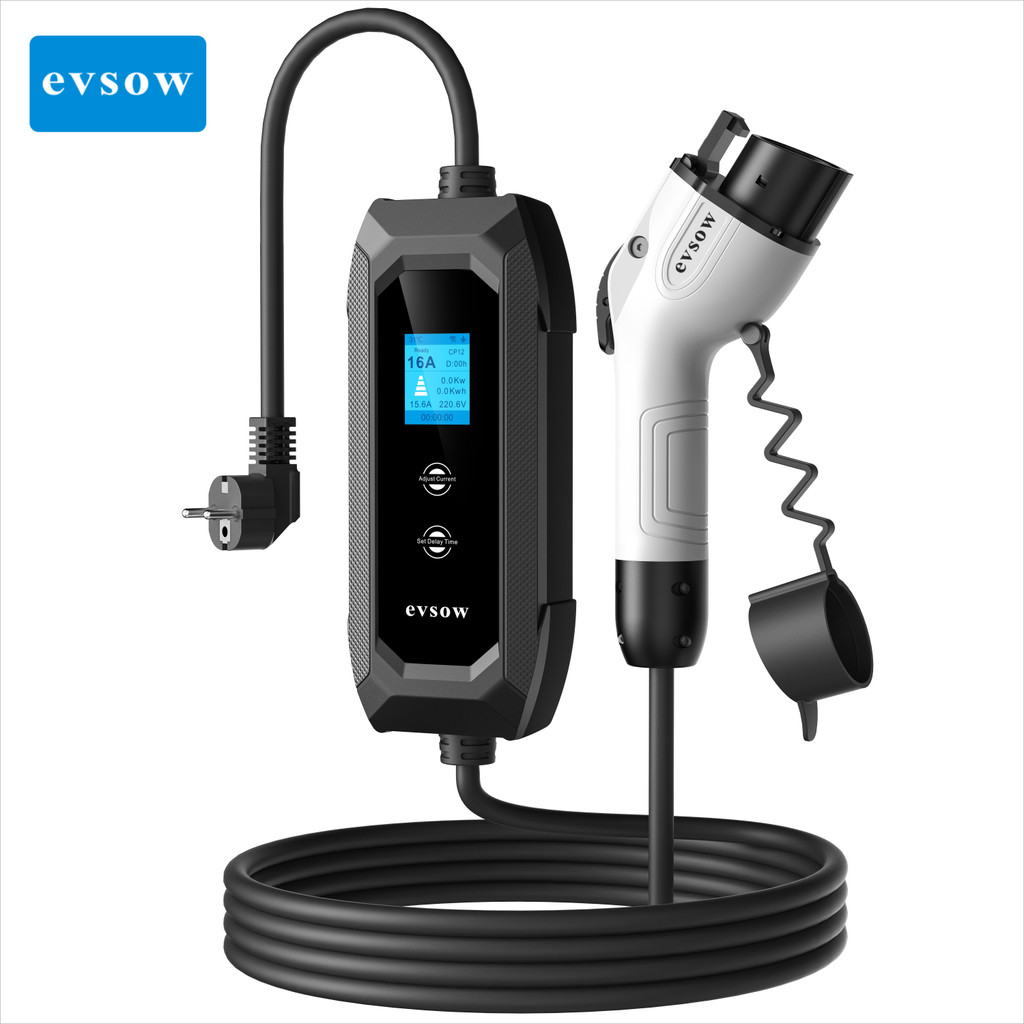 Evsow 3.5KW 16A EV Charger Type1 Portable Electric Car Charger 1Phase ...