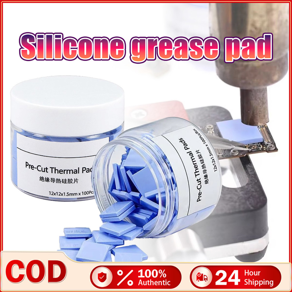 100pcs Thermal Silicone Pad Self-adhesive Graphics Card Temperature ...