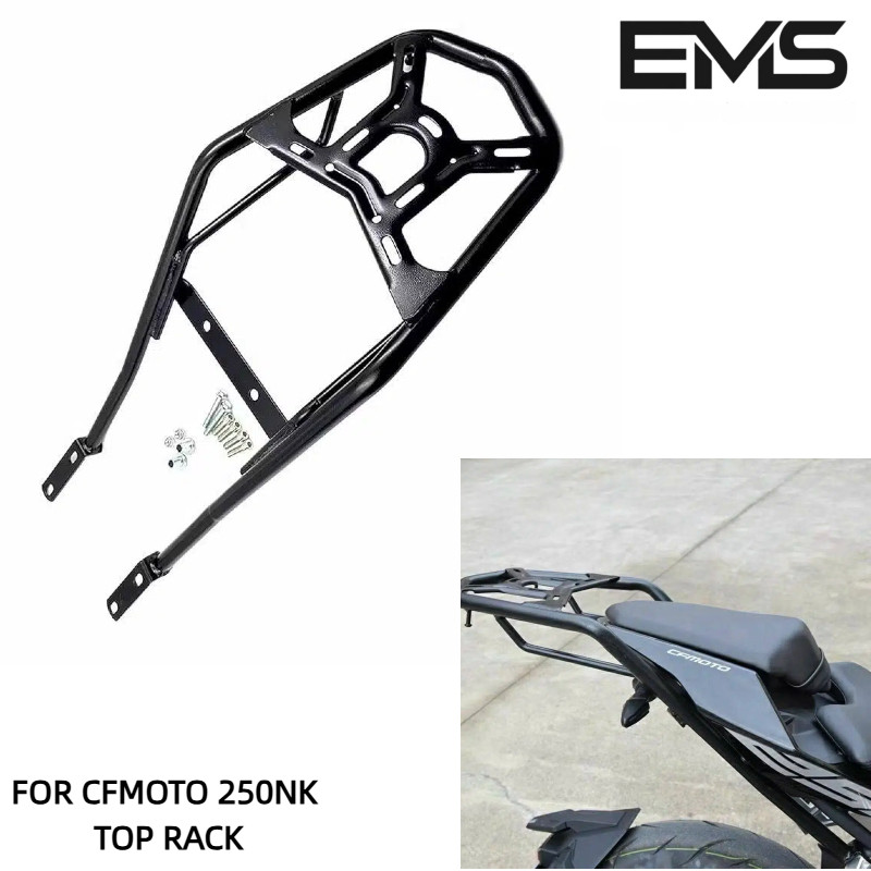 EMS Top Rack Heavy duty For CFMOTO 250NK Motorcycle Black 2025yrs ...