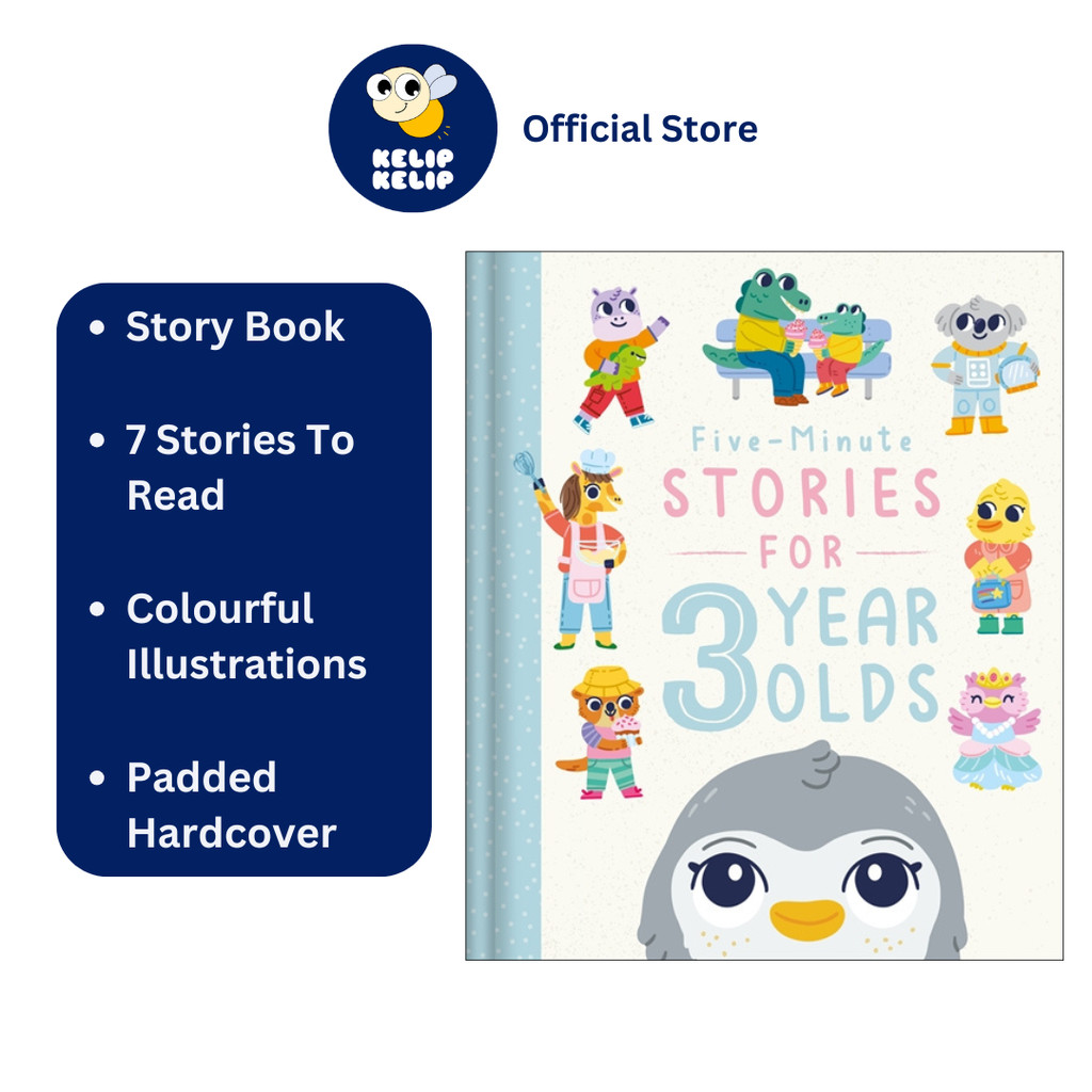 5 Minute Stories For 3 Year Olds Story Book For Kids to Read with 7 Fun ...