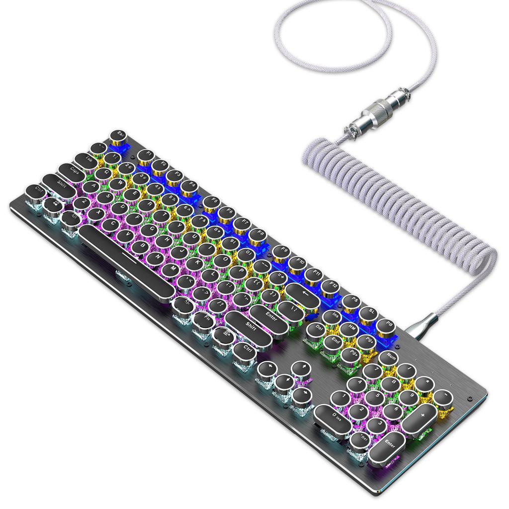 newlanrode HXSJ USB to Type-C Keyboard Coiled Cable Detachable ...
