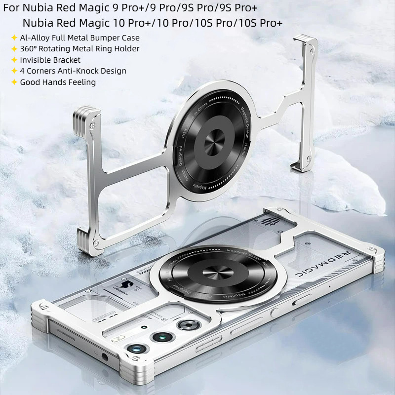 Thin&Light 360° Rotating Magnetic Bracket AL-Alloy Full Metal Bumper ...