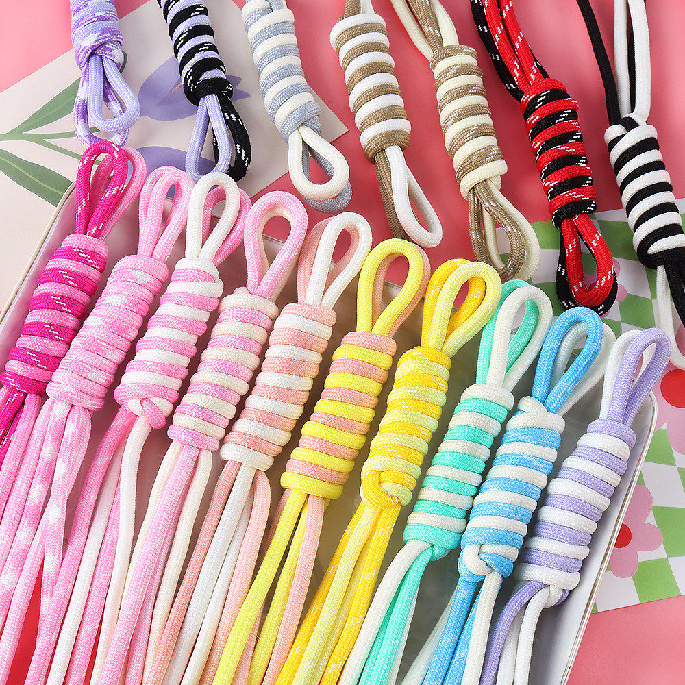 Colorful Double Stranded Roman Knot Bag Hanging Phone Hanging Rope DIY ...