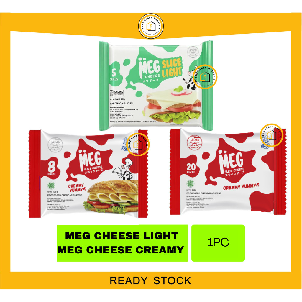 MEG CHEESE SLICE LIGHT / MEG CHEESE SLICE CREAMY 75G 136G 340G - HOME ...