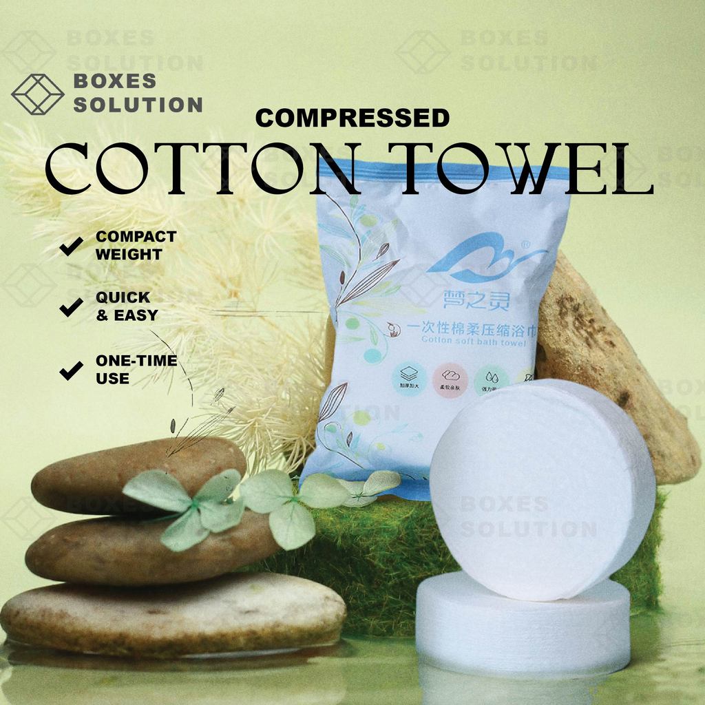 VBS READY STOCK #Compressed Cotton Face Towel Bath Towel Portable ...