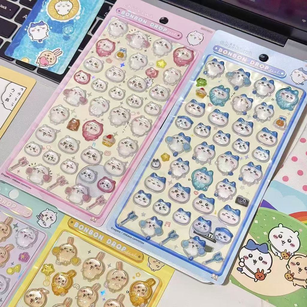 Cute Chiikawa Label Sticker Children Stickers DIY Relief Stickers ...