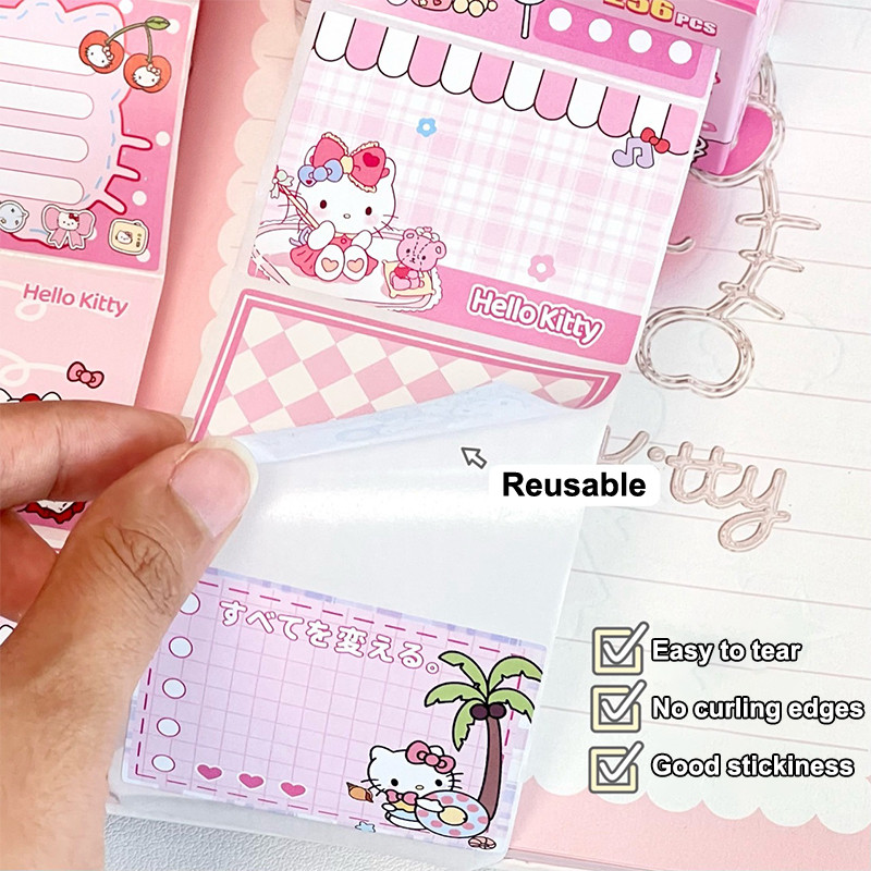 AY Sanrio Hello Kitty Pull Out Post-It Note Cartoon Cute Error Note ...
