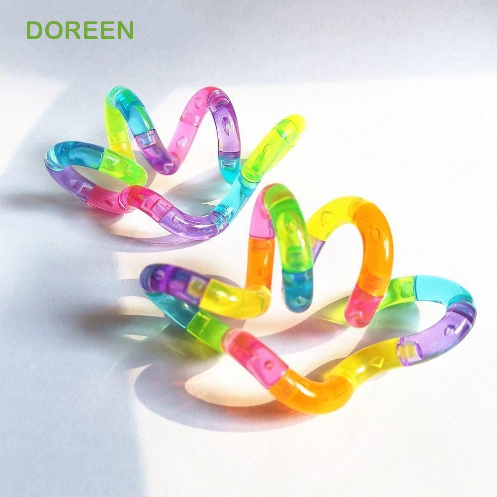 DOREEN Twisted Rope Fidget, Winding Leisure Rrainbow Circle Twisted ...