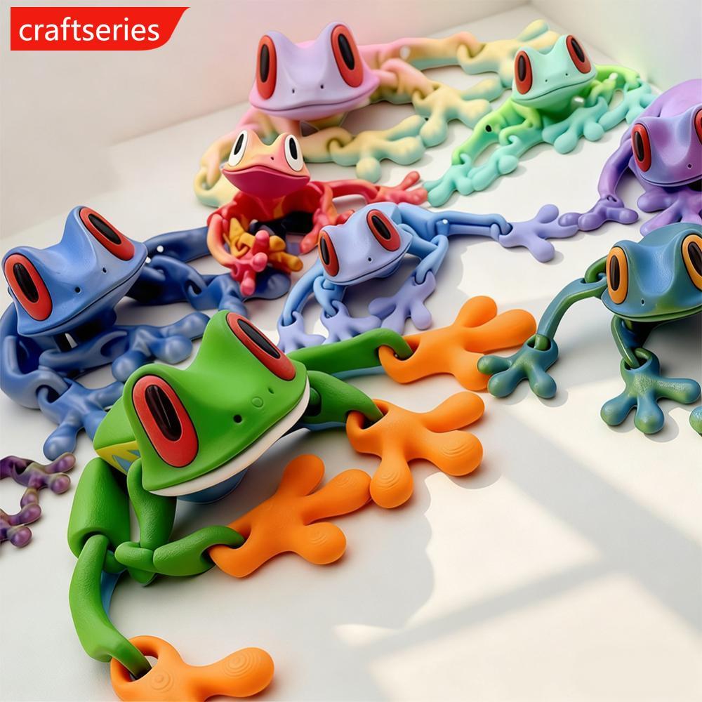 CRAFTSERIES 3D Printed Frog With Movable Joints Fridge Magnet ...