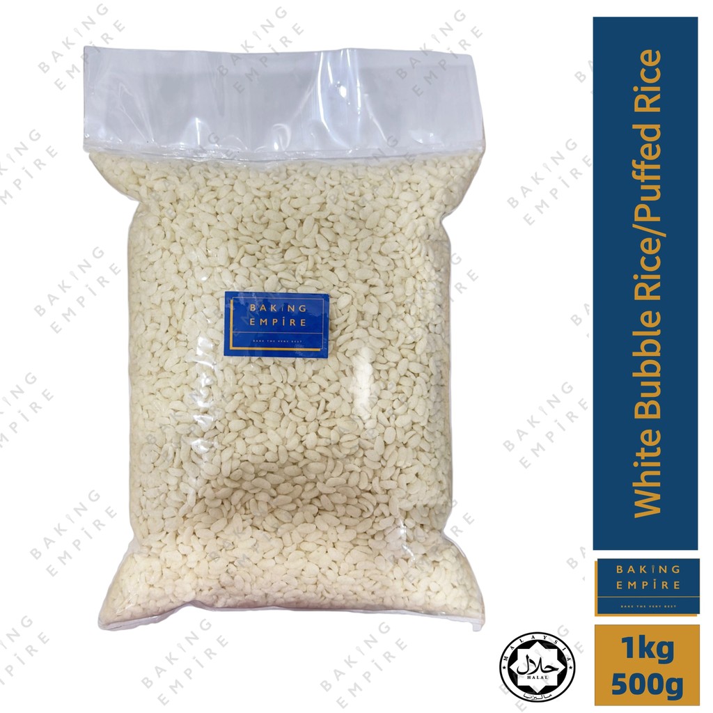 White Bubble Rice/Puffed Rice (Big/Small size) 1kg/500g | Shopee Malaysia