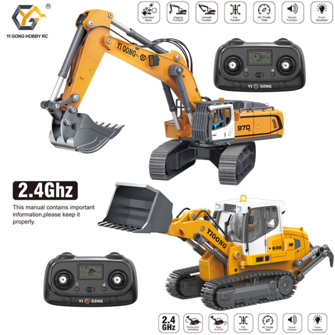 YI GONG 636 970 1/50 RC Simulation Engineering Model Alloy Track
