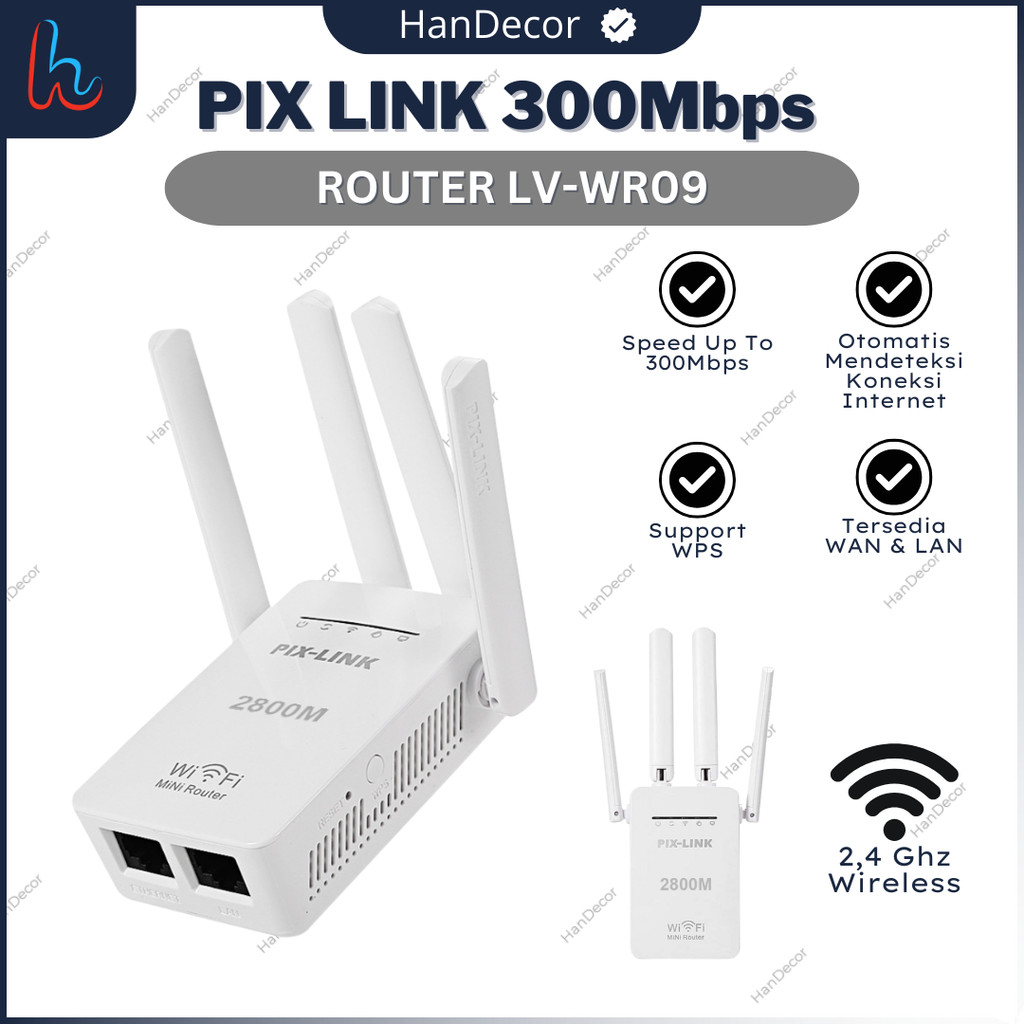 PIXLINK WR09 WIFI 300MBPS REPEATER | PIXLINK 300MBPS REPEATER ROUTER ...