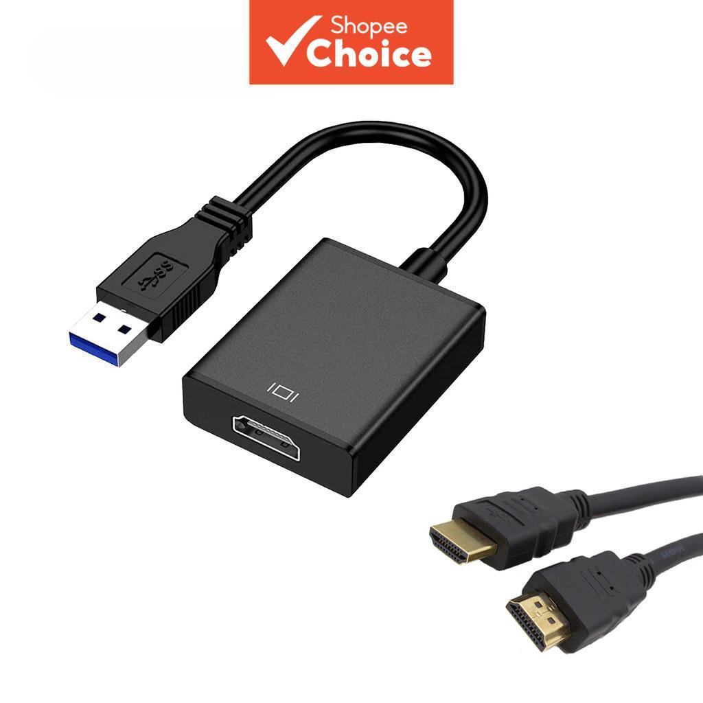 USB to HDMI Adapter Cable for HD Conversion Desktop Laptop Graphics ...