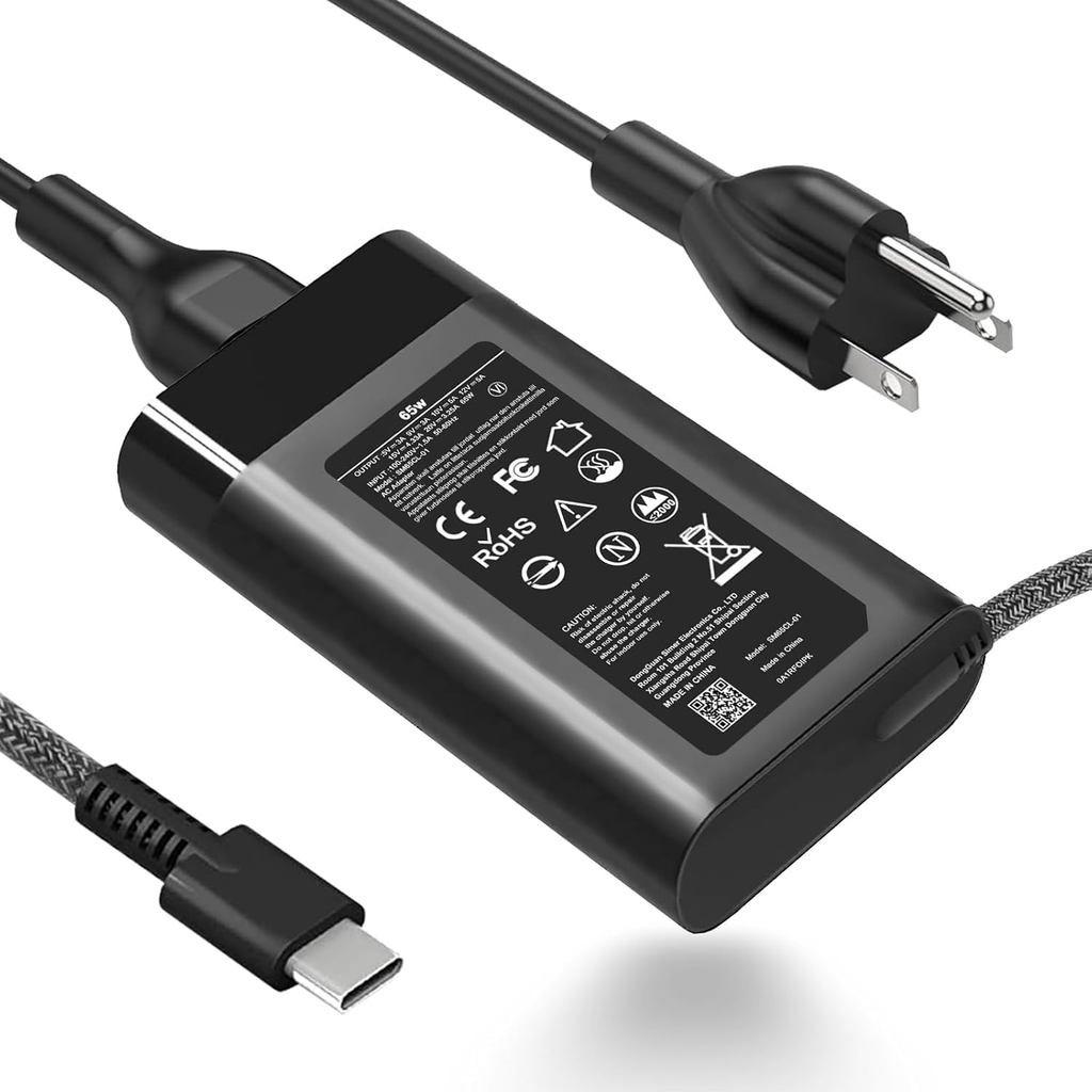 Penggantian Pengecas Komputer Riba USB C Slim 65W Baharu untuk HP ...