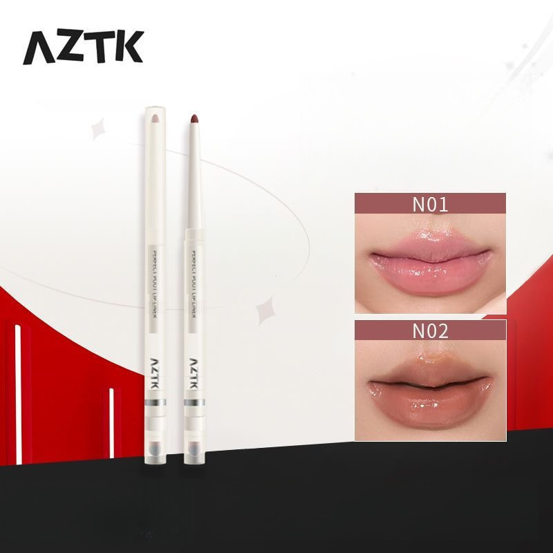 AZTK Outline Lip Shape With Lid Lip Brush Natural Nude Color Sensation ...