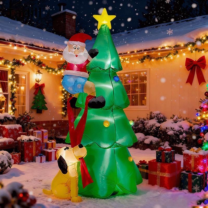 [dksqer] 7 ft Inflatable Christmas Tree Built in LED Props Light up ...