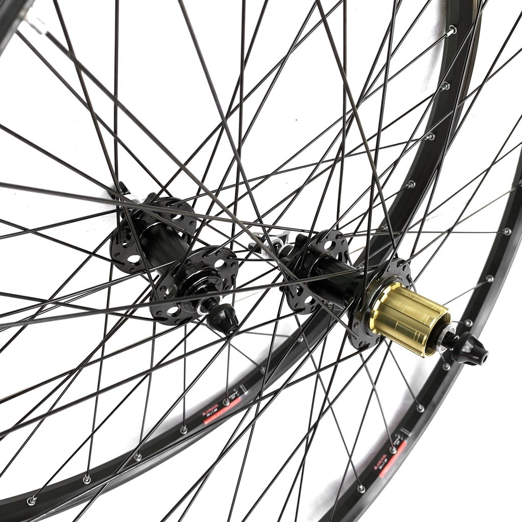 Wheelset 26 Inch MTB Bike Federal Etrto 559 Rims Araya TM620 Full Black ...