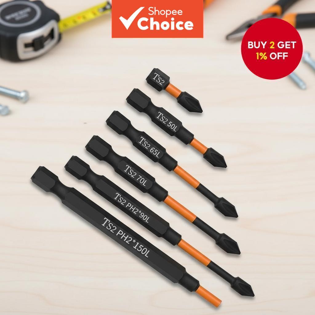 PH2 Screwdriver Bit Set with Magnetic Impact, Strong Cross Tip, High ...