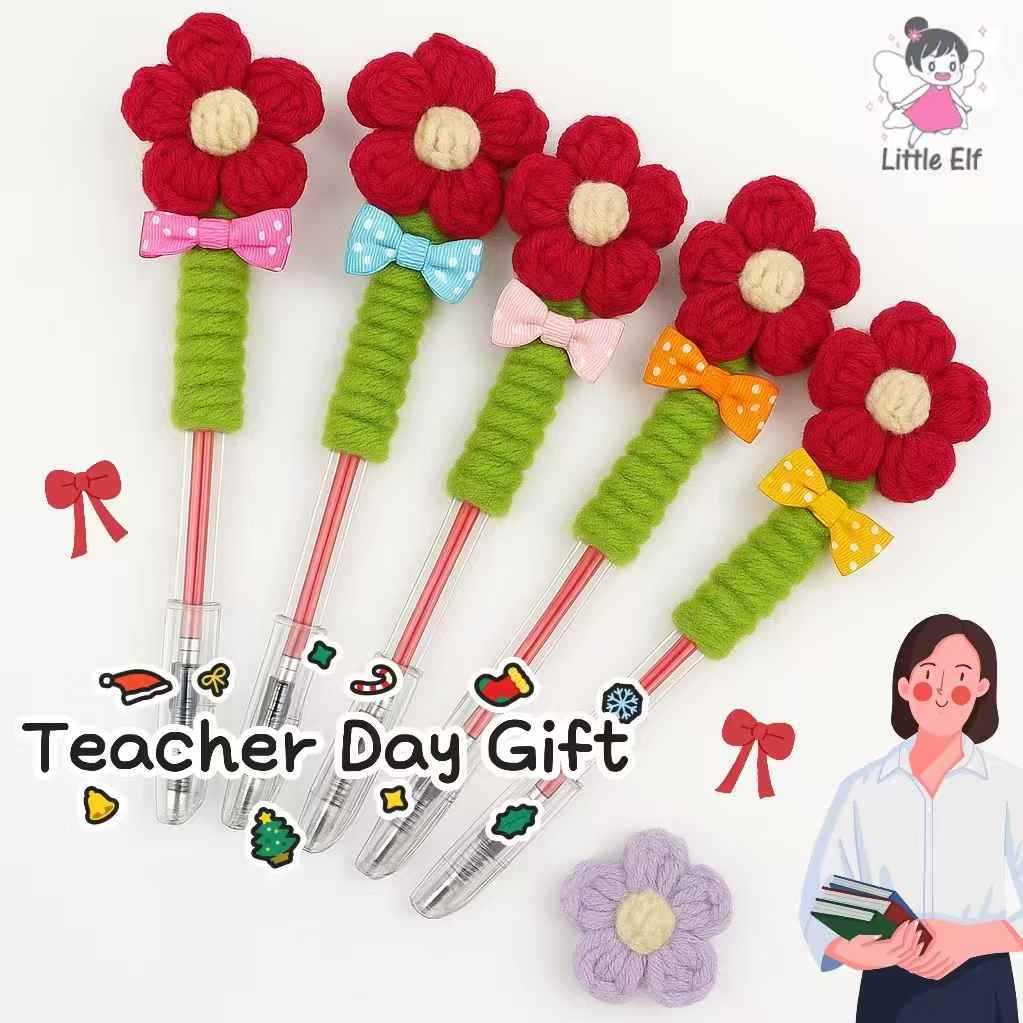 Teacher's Day Gift Puff Flower Red Pen 0.5mm Ins Student School Office ...