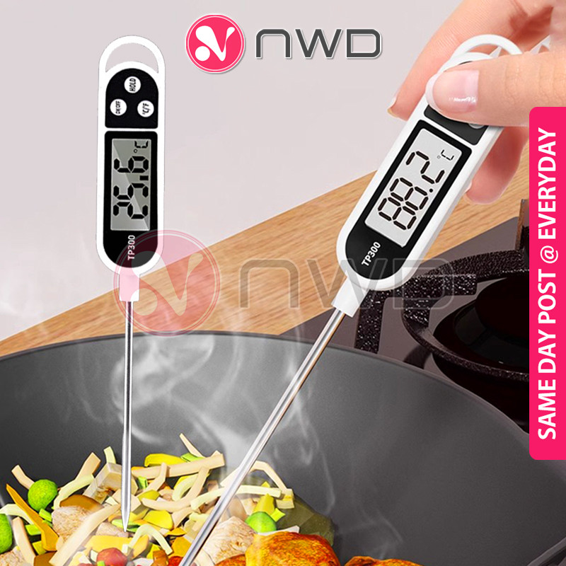 𝗛𝗘𝗔𝗧 𝗦𝗘𝗡𝗦𝗘 》Digital Cooking Food Thermometer Temperature Detector Alat ...