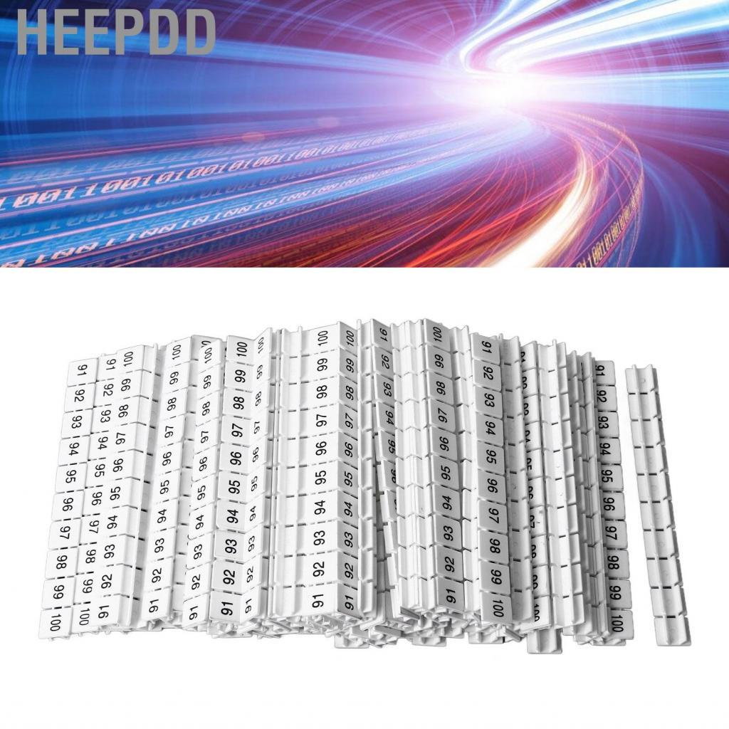 HEEPDD 100Pcs Terminal Block Marking Labels 91-100 Nylon Easy Cutting ...