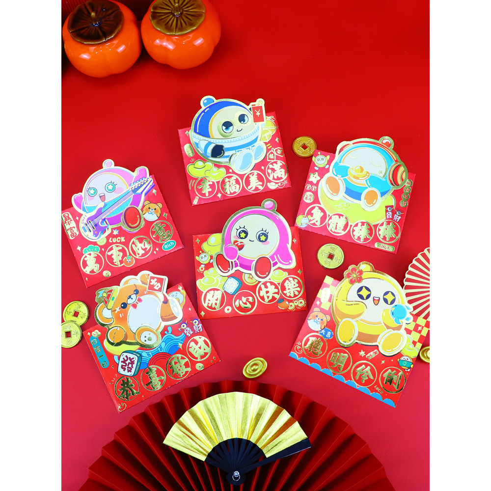 sampul duit raya 紅包封 Pesta telur kecil yang comel, beg sampul merah ...