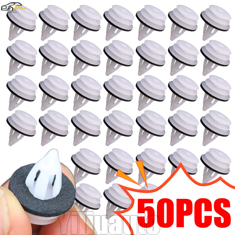 50Pcs Car Door Panel Fastener Clip - Universal Plastic Rivets Buckle ...