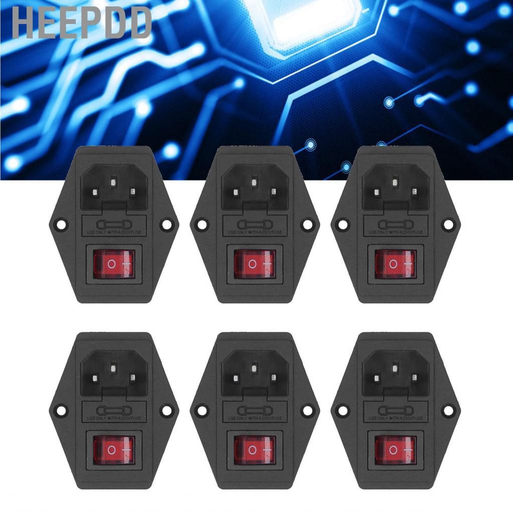 HEEPDD 3 Pin Male Power Socket Flame Retardant Non Loose AC250V Inlet ...