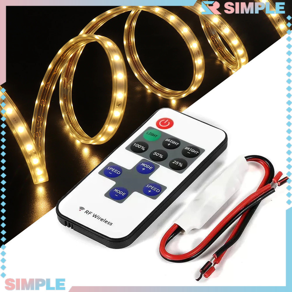 New 12V RF Wireless Remote Switch Controller Dimmer for Mini LED Strip ...