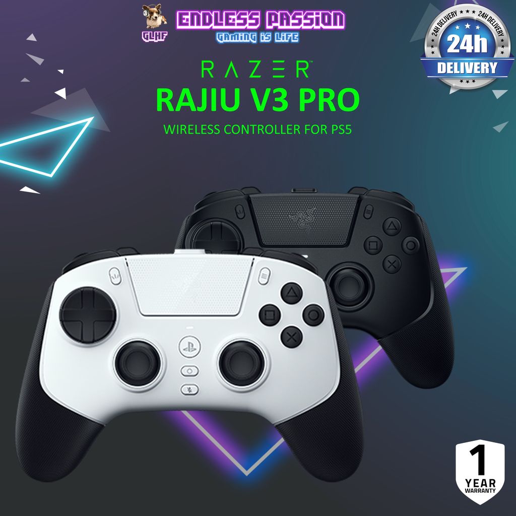 Razer Raiju V3 Pro - Wireless Gaming Controller for PlayStation 5 & PC ...